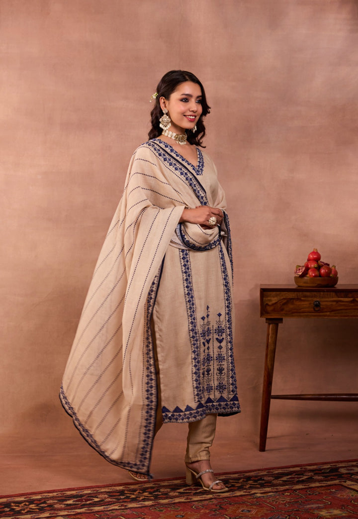 Print Linen Suit